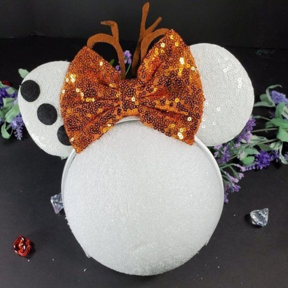 Olaf Snowman Frozen Headband Minnie Mouse Sparkle Ears Hair Accessories